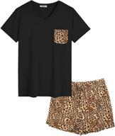 🌙 hotouch women's two-piece pyjamas set: shorts sleepwear pj short sets for all sizes xs-xxl logo