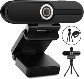 img 4 attached to 1080P Full HD Webcam with Microphone, Built-in Privacy Cover and Tripod Stand for Video Calling, Streaming, Gaming, Zoom, YouTube, Skype, Hangouts, Facetime - Compatible with Windows, Mac OS, Laptop, PC, Desktop Computer