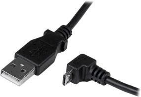 img 3 attached to 🔌 StarTech.com 6ft Micro USB Cable - Angled A to Micro B - Downward Angle Micro USB Cord - 1x USB A (M), 1x USB Micro B (M) - Black (USBAUB2MD), 6 Feet