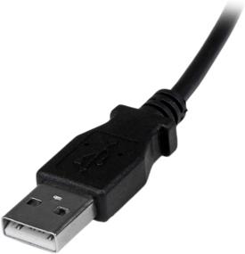 img 2 attached to 🔌 StarTech.com 6ft Micro USB Cable - Angled A to Micro B - Downward Angle Micro USB Cord - 1x USB A (M), 1x USB Micro B (M) - Black (USBAUB2MD), 6 Feet