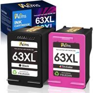 🖨️ facms remanufactured ink cartridge replacement for hp 63 63xl 63xl: envy 4520 4512 4513 4516, officejet 3830 5255 5258, deskjet 1112 1110 3630 3632 3634 2130 2132 - 1 black, 1 tri-color logo