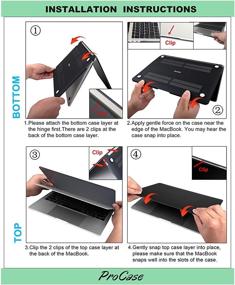 img 1 attached to 💻 Чехол ProCase для MacBook Pro 13 2016-2020 годов выпуска моделей A2338 M1 A2289 A2251 A2159 A1989 A1706 A1708: Жесткий кристальный чехол и клавиатурная наклейка для MacBook Pro 13 дюймов с Touch Bar или без него.