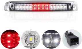 img 4 attached to 🚙 Enhanced Visibility: High Mount Waterproof Dual Row LED Third Brake Light for 1999-2006 Chevrolet Silverado/GMC Sierra GMT800 (Chrome Lens)
