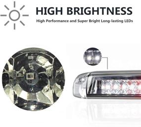 img 2 attached to 🚙 Enhanced Visibility: High Mount Waterproof Dual Row LED Third Brake Light for 1999-2006 Chevrolet Silverado/GMC Sierra GMT800 (Chrome Lens)