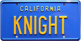 img 3 attached to 🔥 Premium Metal Stamped License Plate: Celebrity Machines Knight Rider Inspired Knight Design