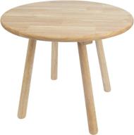 🪑 solid hardwood toddler table with natural finish and handmade design - perfect for playroom, nursery, preschool, bedroom, and kindergarten - ideal for eating, reading, and playing - suitable for boys and girls age 2+ (1 round table) logo