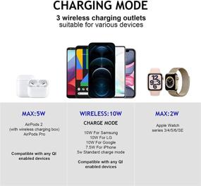 img 1 attached to Boaraino 3 in 1 Wireless Charging Station: Fast Charging for Apple Watch, Airpods, and iPhone/Samsung Galaxy