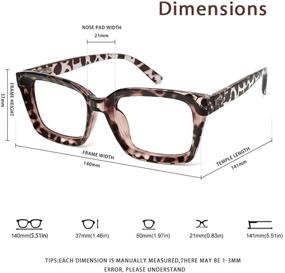 img 2 attached to 👓 JiSoo Oversized Reading Glasses: Stylish Designer Large Readers with Spring Hinge for Women - Oprah Style!