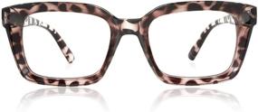 img 4 attached to 👓 JiSoo Oversized Reading Glasses: Stylish Designer Large Readers with Spring Hinge for Women - Oprah Style!