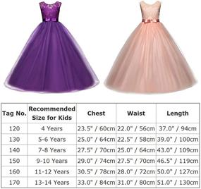 img 1 attached to Sleeveless Bridesmaid Princess Communion Girls' Clothing Dresses by Yaphyee