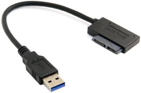 img 2 attached to 🔌 Кабель-переходник Cablecc USB 3.0 Slimline SATA для оптического привода CD DVD-ROM ноутбука - 7+6 13pin совместимость