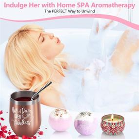 img 1 attached to 🎁 Ultimate Birthday Gift Box for Women: Spa Set, Wine Tumbler, and More!