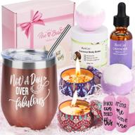 🎁 ultimate birthday gift box for women: spa set, wine tumbler, and more! logo