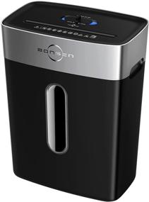 img 4 attached to BONSEN Paper Shredder S3101: High Security Cross Cut, 8-Sheets, Staples & Credit Card, 4 Gallon Wastebasket - Ideal for Home Office Use