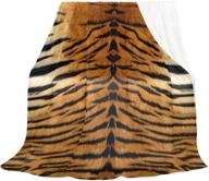 🐯 naanle animal print tiger blanket: cozy velvet flannel bed throw for soft living room couch and bedroom decor - lightweight, breathable, and warm - 60"x90 logo