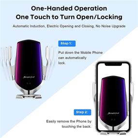 img 1 attached to Wireless Charging Auto Clamping Accessories Compatible