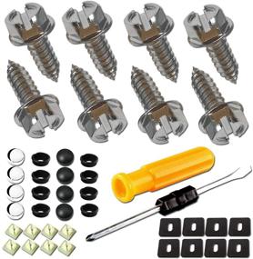 img 4 attached to Stainless Steel License Plate Screws - M6 Rustproof Stainless Steel Fasteners For Fastening License Plates