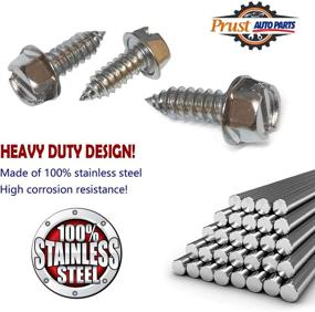 img 3 attached to Stainless Steel License Plate Screws - M6 Rustproof Stainless Steel Fasteners For Fastening License Plates