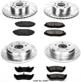 img 1 attached to 🔥 Повысьте эффективность своего тормозного механизма с комплектом тормозных колодок Power Stop K2861 Z23 из карбонового волокна и сверленых/направляющихся дисков.