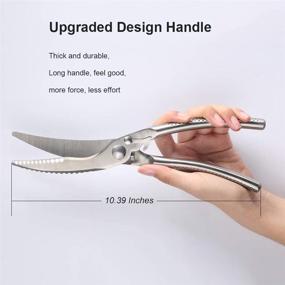 img 2 attached to Dnifo Kitchen Scissors Heavy Duty: Premium Stainless Steel Poultry Shears for Cutting Bone, Chicken, Fish, Seafood, Meat, Vegetables and More!