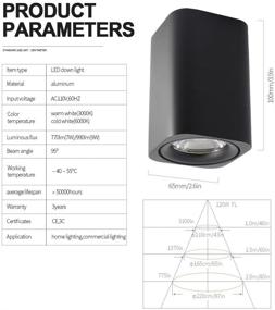 img 2 attached to Aisilan LED Dimmable Square Downlight: 7W Warm White Ceiling Spotlight with High CRI 93 - Perfect for Hallways, Corridors, Galleries, and More (MTD001B3K7WDIM)