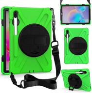 zenrich galaxy tab s6 case 2019 - pencil holder, stand, 📱 hand strap - shockproof green case for samsung tab s6 sm-t860/t865/t867 tablet logo