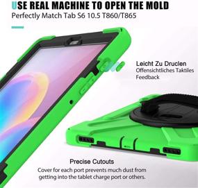 img 2 attached to ZenRich Galaxy Tab S6 Case 2019 - Pencil Holder, Stand, 📱 Hand Strap - Shockproof Green Case for Samsung Tab S6 SM-T860/T865/T867 Tablet