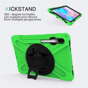 img 3 attached to ZenRich Galaxy Tab S6 Case 2019 - Pencil Holder, Stand, 📱 Hand Strap - Shockproof Green Case for Samsung Tab S6 SM-T860/T865/T867 Tablet