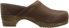 img 1 attached to 👞 Sanita Wood Jamie: Refined Closed Leather Clogs for Unparalleled Comfort