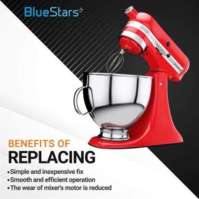 img 1 attached to 🌟 Blue Stars Ultra Durable K5AB Coated Flat Beater Replacement | Exact Fit for Whirlpool 5 QT Mixers K4, K5, KP50, KSM5, KSM50, KSM500PS, KSM450 | Replaces 9707670 W10807813 PS983355