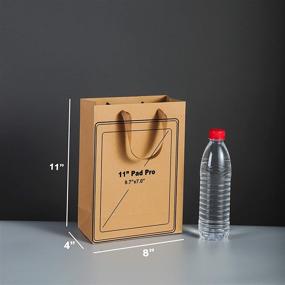 img 1 attached to 🛍️ 10 Pcs Kraft Paper Bags with Tissue Paper - 8x4x11 Inches, Brown Retail Shopping Bags with Soft Cloth Handles