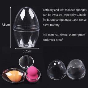 img 1 attached to 🌈 APCHYWELL Makeup Sponge Set - Latex Free Beauty Blender, Large Size Blending Sponge with Holder - Multi Color