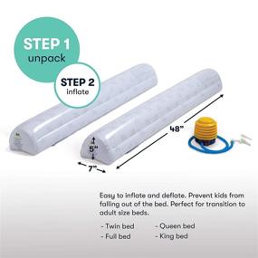 img 3 attached to 🛏️ Serta Perfect Sleeper Inflatable Bed Rails for Toddlers & Kids (2 Pack), Convenient White Rails with Foot Pump