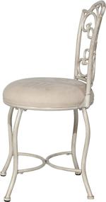 img 2 attached to 💫 Hillsdale Furniture Sparta Vanity Stool in White with Gorgeous Gold Rub Finish