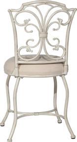 img 1 attached to 💫 Hillsdale Furniture Sparta Vanity Stool in White with Gorgeous Gold Rub Finish