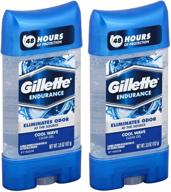 🌬️ gillette clear gel cool wave anti-perspirant deodorant - 3.8 oz, pack of 2: stay fresh and dry! logo