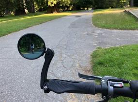 img 3 attached to 🚴 Hafny Bar End Bike Mirror - HD Blast-Resistance Bicycle Mirror with Safe Adjustable Rearview - Cycle Mirror for E-bike (HF-M952B-FR04) Anti-glare Blue Glass Lens (68mm)