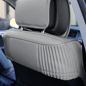 img 2 attached to 🪑 FH Group PU205SOLIDGRAY102 Ultra Comfort Leatherette Front Seat Cushion - Solid Gray (Airbag Compatible)