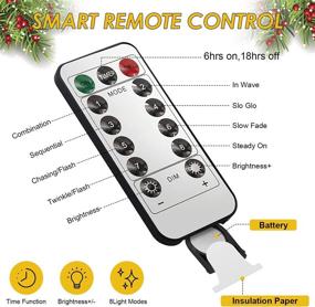 img 2 attached to 100 ft Plug-in Fairy Lights for Bedroom - Remote Control, 300 LEDs, 8 Scene Modes, Timer Option - USB Indoor Outdoor Decoration