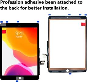 img 2 attached to 📱 YEECHUN Touch Screen Digitizer for iPad 7/8 2019 2020 - Front Replacement with Tempered Glass Film & Repair Kit (Black)
