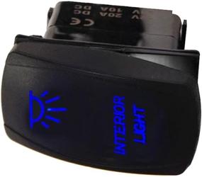 img 2 attached to ESUPPORT Car 12V 20A Light Button Rocker Toggle Switch Blue LED Interior Light 5Pin: Enhance Your Car's Interior Lighting with this Stylish and Easy-to-Use Toggle Switch!