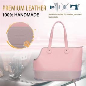 img 3 attached to Waterproof Pet Tote Bag for Cat and Small Dog - PetsHome Dog Carrier, Pet Carrier Purse, Dog Handbag, Foldable