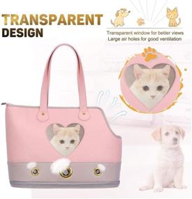 img 2 attached to Waterproof Pet Tote Bag for Cat and Small Dog - PetsHome Dog Carrier, Pet Carrier Purse, Dog Handbag, Foldable