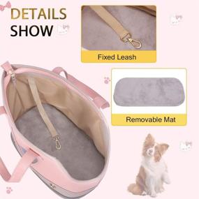 img 1 attached to Waterproof Pet Tote Bag for Cat and Small Dog - PetsHome Dog Carrier, Pet Carrier Purse, Dog Handbag, Foldable