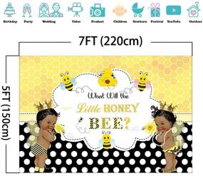 img 2 attached to 🐝 Mehofoto Bee Gender Reveal Backdrop: Little Honey Bee Photography Background for Memorable 7x5ft Vinyl Bees Baby Gender Reveal Party Banner Backdrops