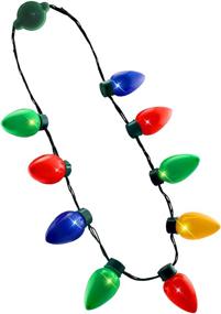 img 4 attached to Windy City Novelties LED Light Up Christmas Bulb Necklace Party Favors for Ugly Xmas Party (1 Pack) - Original and Fun!