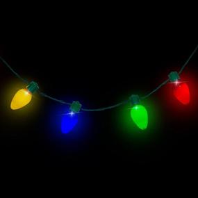 img 3 attached to Windy City Novelties LED Light Up Christmas Bulb Necklace Party Favors for Ugly Xmas Party (1 Pack) - Original and Fun!