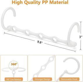 img 3 attached to 👕 Cimlord 10 Pack Space Saving Plastic Magic Hangers: Ultimate Bedroom Closet Organization and Storage Solution, Clothes Hangers Space Saver for Closet Organizer - New Home Essentials Stackable Hangers