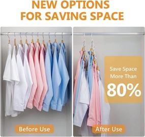 img 2 attached to 👕 Cimlord 10 Pack Space Saving Plastic Magic Hangers: Ultimate Bedroom Closet Organization and Storage Solution, Clothes Hangers Space Saver for Closet Organizer - New Home Essentials Stackable Hangers