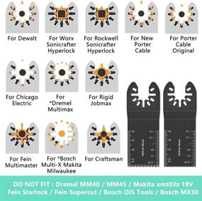 img 3 attached to 🛠️ 102Pcs Oscillating Saw Blades Kit - Metal Wood Plastic Oscillating Tool Blades, Accessories Multitool Blade with Sandpaper - Compatible with Milwaukee, Makita, Fein, Dewalt, Ryobi, Bosch - by Kyoffiie